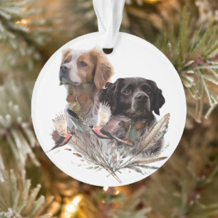 Ornamento Os Spaniels da Bretanha, Brittany Francês, Cão de
