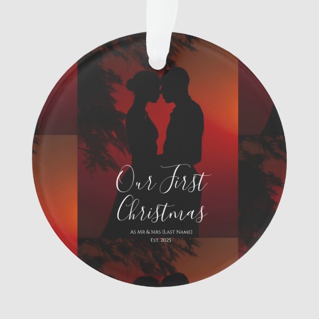 Ornamento Our First Christmas Together Mr & Mrs Ornament (Frente)