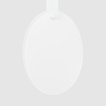 Ornamento oval acrílico