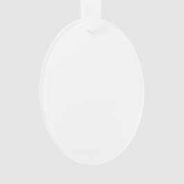 Ornamento oval acrílico