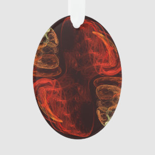 Ornamento Oval acrílico de Abstrato de metamorfose