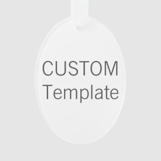 Ornamento OVAL acrílico feito sob encomenda da