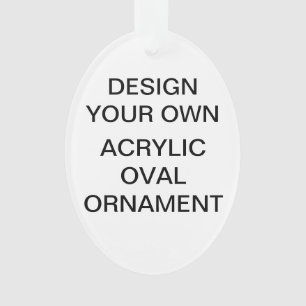 Ornamento OVAL acrílico feito sob encomenda da