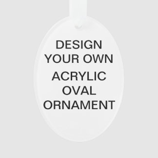 Ornamento OVAL acrílico feito sob encomenda da