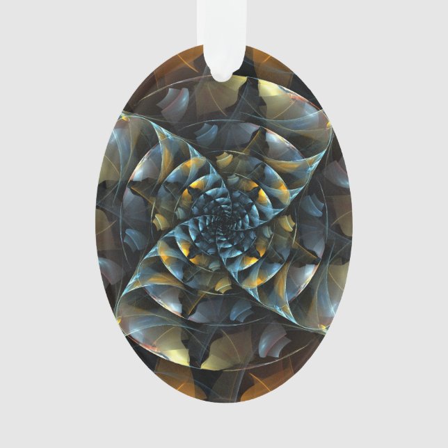Ornamento Oval Acritivo de Abstrato de PinWheel (Frente)
