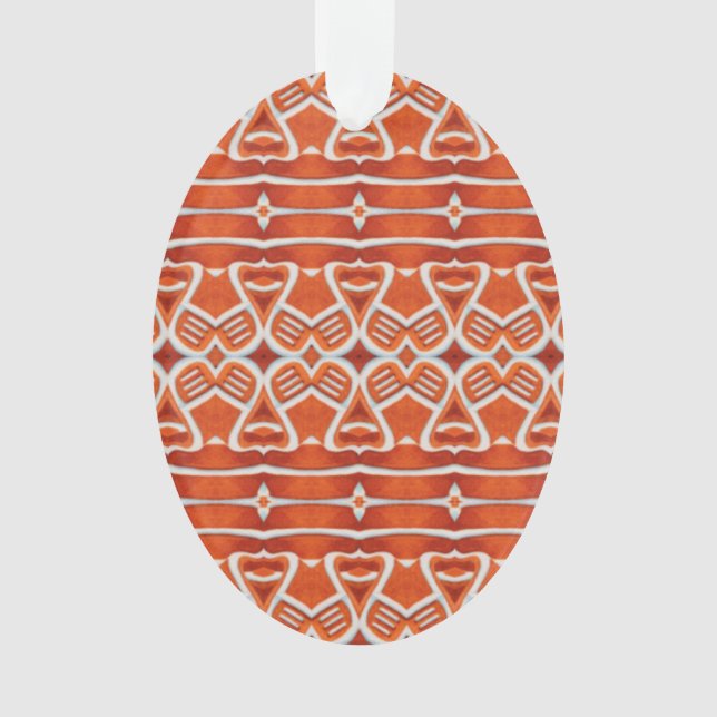 ORNAMENTO OVAL DE ACRLICO DE CASINHA DE NATAL (Frente)