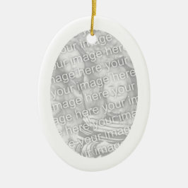 Ornamento Oval de Quadro Branco