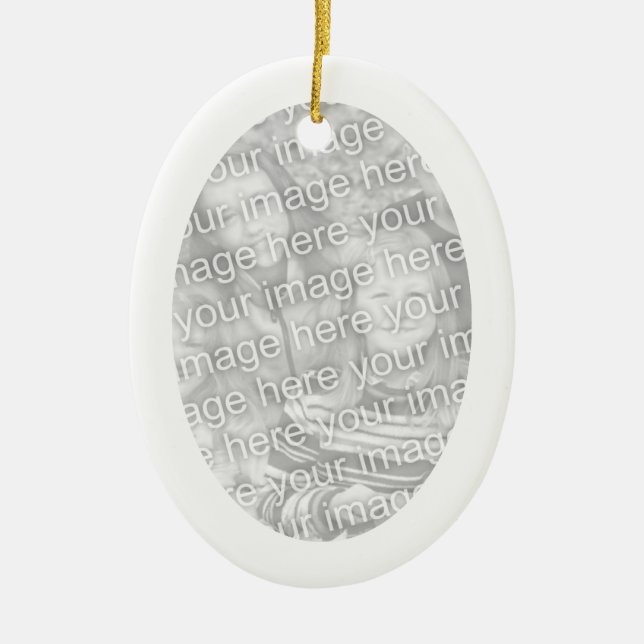 Ornamento Oval de Quadro Branco (Frente)