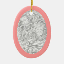 Ornamento Oval de Quadro Rosa