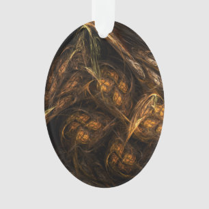 Ornamento Oval do acrílico de Abstrato de arte da Mãe Terra