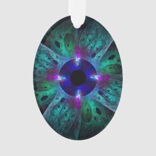 Ornamento Oval do acrílico de Abstrato de Olhos