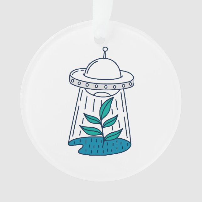 Ornamento OVNI de aliens (Frente)
