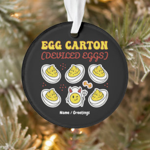 Ornamento Ovo Empalhado Retro Seis Pacotes Pun Fitness Ovo V