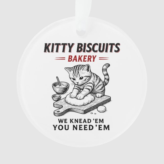 Ornamento Padaria de Biscoitos gatinhos (Frente)