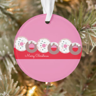 Ornamento Padaria de Donuts com Confeitos de Natal
