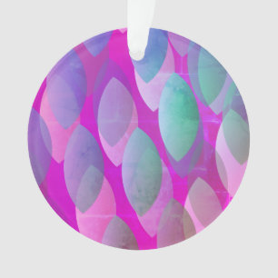 Ornamento Padrão Abstrato Moderno Magenta Rosa Teal