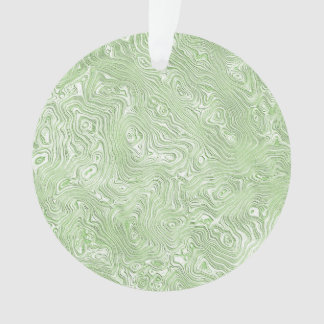 Ornamento Padrão Abstrato Ondulado de Verde Limão Claro Moir