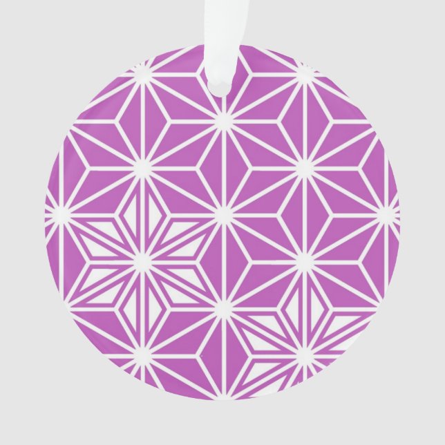 Ornamento Padrão Asanoha japonês - orquídea (Frente)