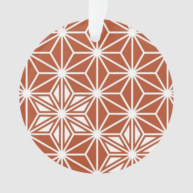 Ornamento Padrão Asanoha japonês - terracotta (Frente)
