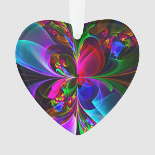 Ornamento Padrão Azul Vermelho Abstrato Floral Moderno #12