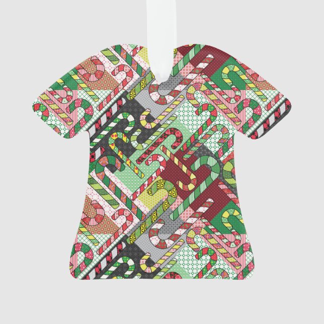 Ornamento Padrão Candy Cane (Verso)