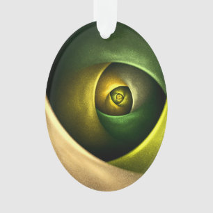 Ornamento Padrão de Abstrato de Arte Floral Moderna Verde #2