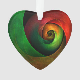 Ornamento Padrão de Abstrato de Arte Vermelha Verde Floral M