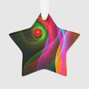 Ornamento Padrão de Abstrato de Arte Vermelho Verde Laranja 