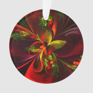 Ornamento Padrão de Abstrato Floral Verde Moderno #05