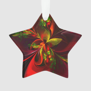 Ornamento Padrão de Abstrato Floral Verde Moderno #05
