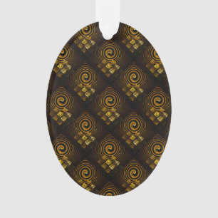Ornamento Padrão de Arte Abstrata Boho Elegante Moderno Dour