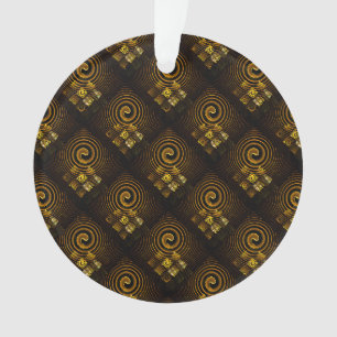 Ornamento Padrão de Arte Abstrata Boho Elegante Moderno Dour