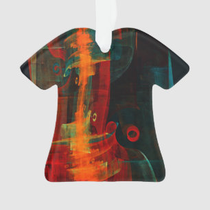 Ornamento Padrão de Arte Abstrata Moderna Azul Laranja Água