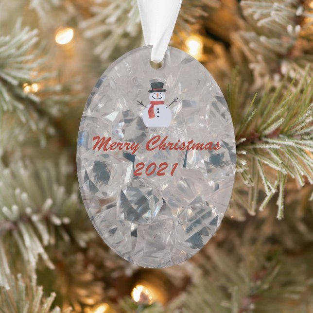 Ornamento Padrão de Corte de Vidro (Árvore)