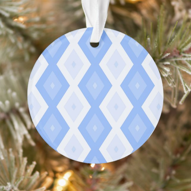 Ornamento Padrão de diamante azul pálido (Árvore)