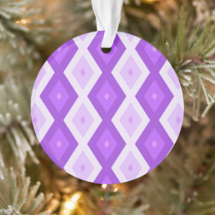 Ornamento Padrão de diamante roxo brilhante