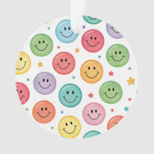 Ornamento Padrão de Emoji Sorridente