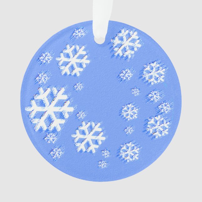 Ornamento Padrão de Floco de Neve de Natal - Arte Original (Frente)