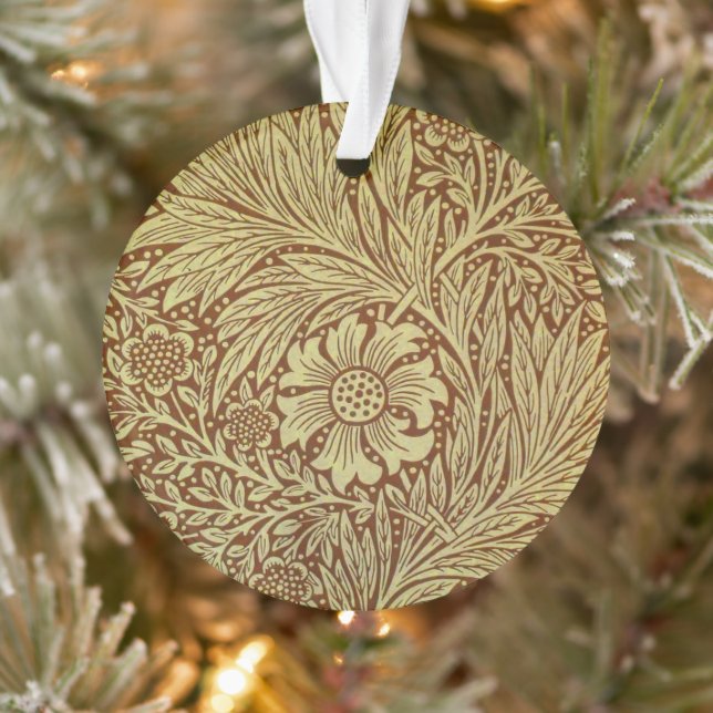 Ornamento Padrão de Flor Antiga Marigold de William Morris (Árvore)