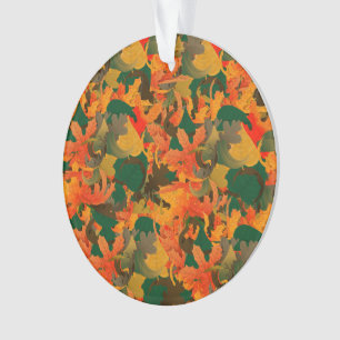 Ornamento Padrão de Folhas Caindo para Outono