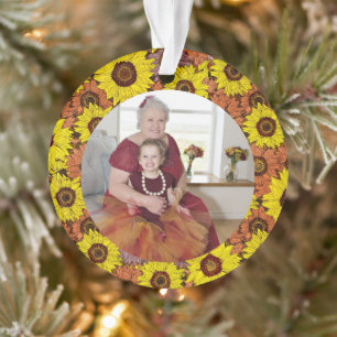 Ornamento Padrão de Girassóis do outono