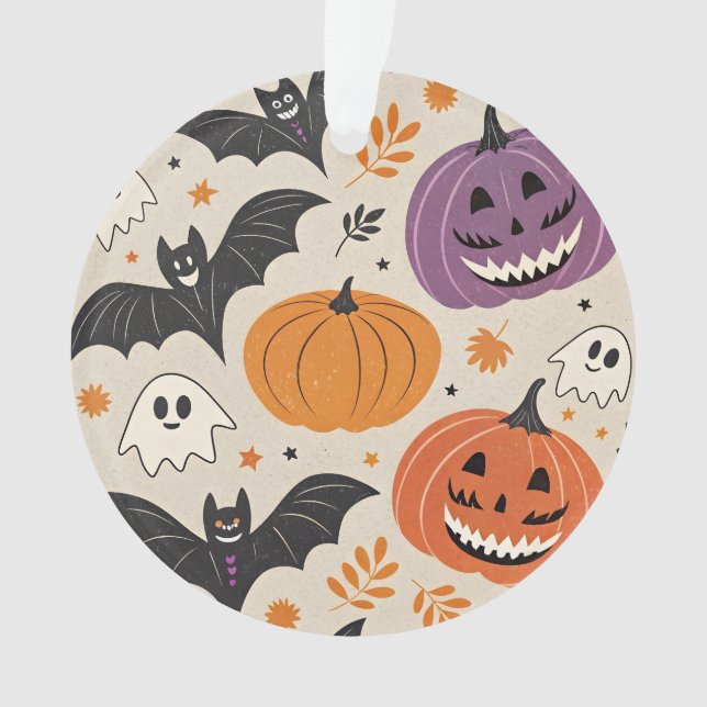 Ornamento Padrão de Halloween e outono (Frente)