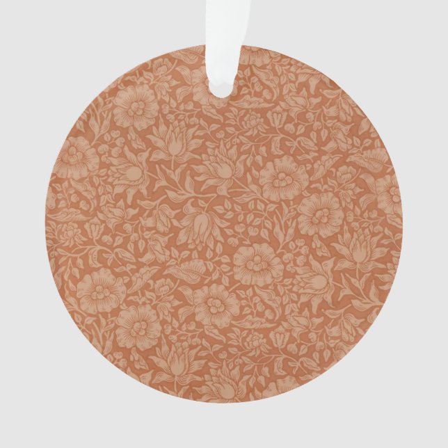Ornamento Padrão de Malva de William Morris: Floral Terracot (Frente)