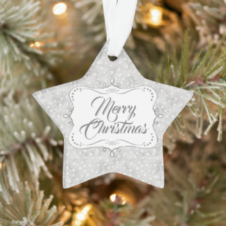 Ornamento Padrão de Natal Elegante Personalizado