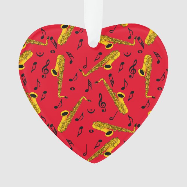 Ornamento Padrão de Nota de Música Saxofone (Frente)