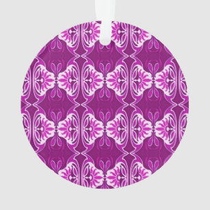 Ornamento padrão de papel de parede Art Deco - roxo e branco