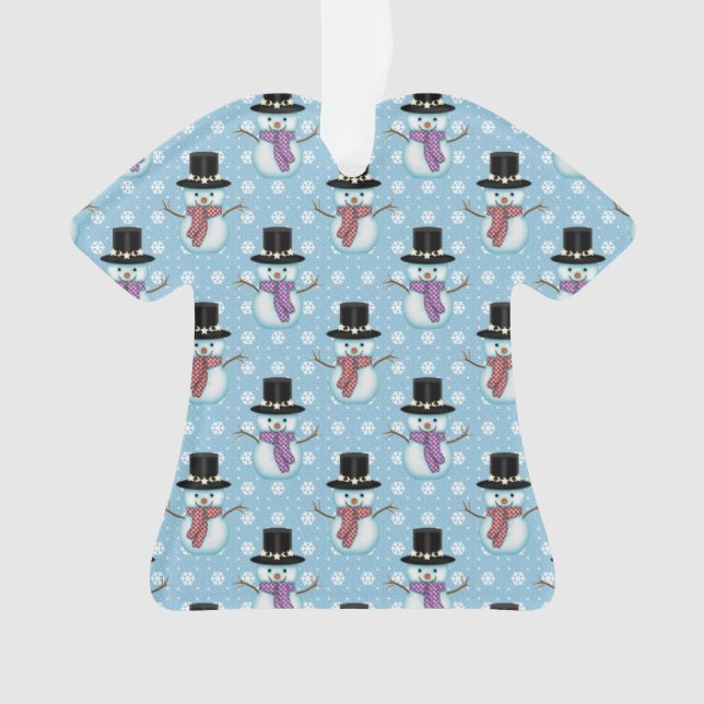 Ornamento Padrão de Pequenos Neves Bonitos (Frente)