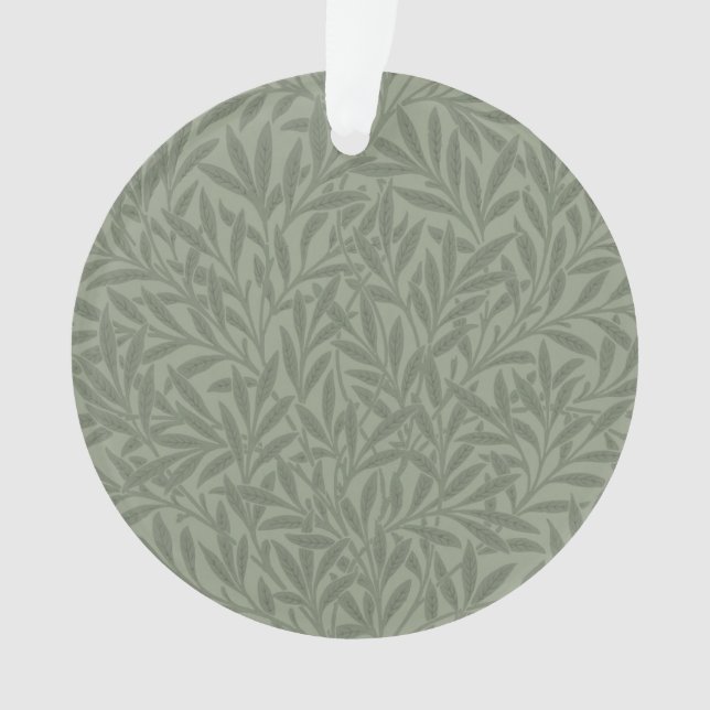 Ornamento Padrão de Salgueiro William Morris Antigo Verde Sa (Frente)