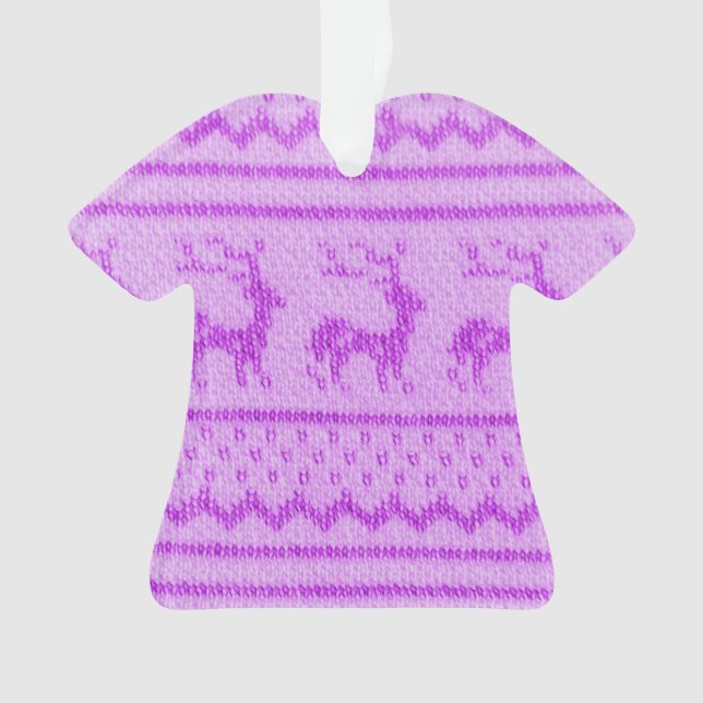 Ornamento Padrão de Sweater de Natal Feio (Frente)
