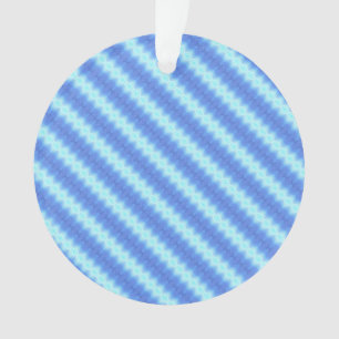 Ornamento Padrão de Textura de Stripe do Knit Azul Aqua